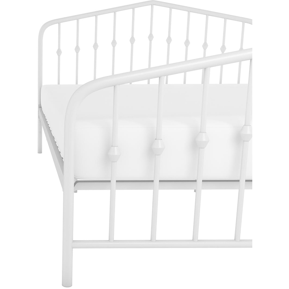 Novogratz Bushwick King Size White Metal Bed Frame Image 5
