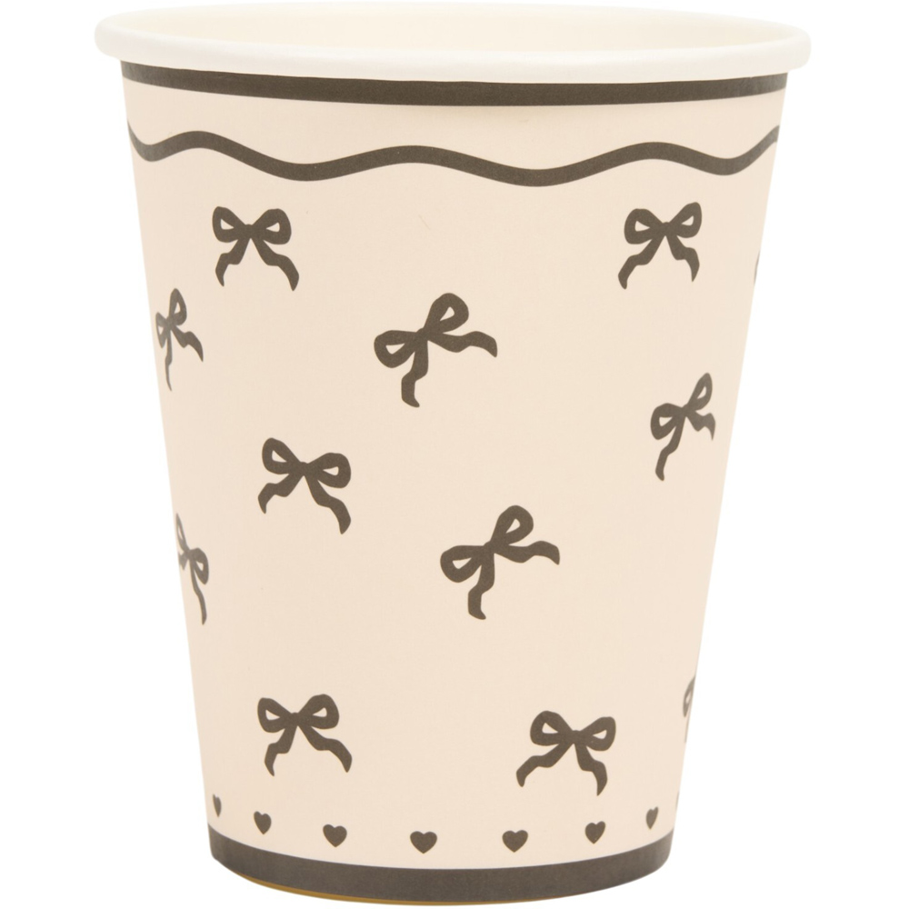 Pack of 10 Bow Paper Cups Image 5
