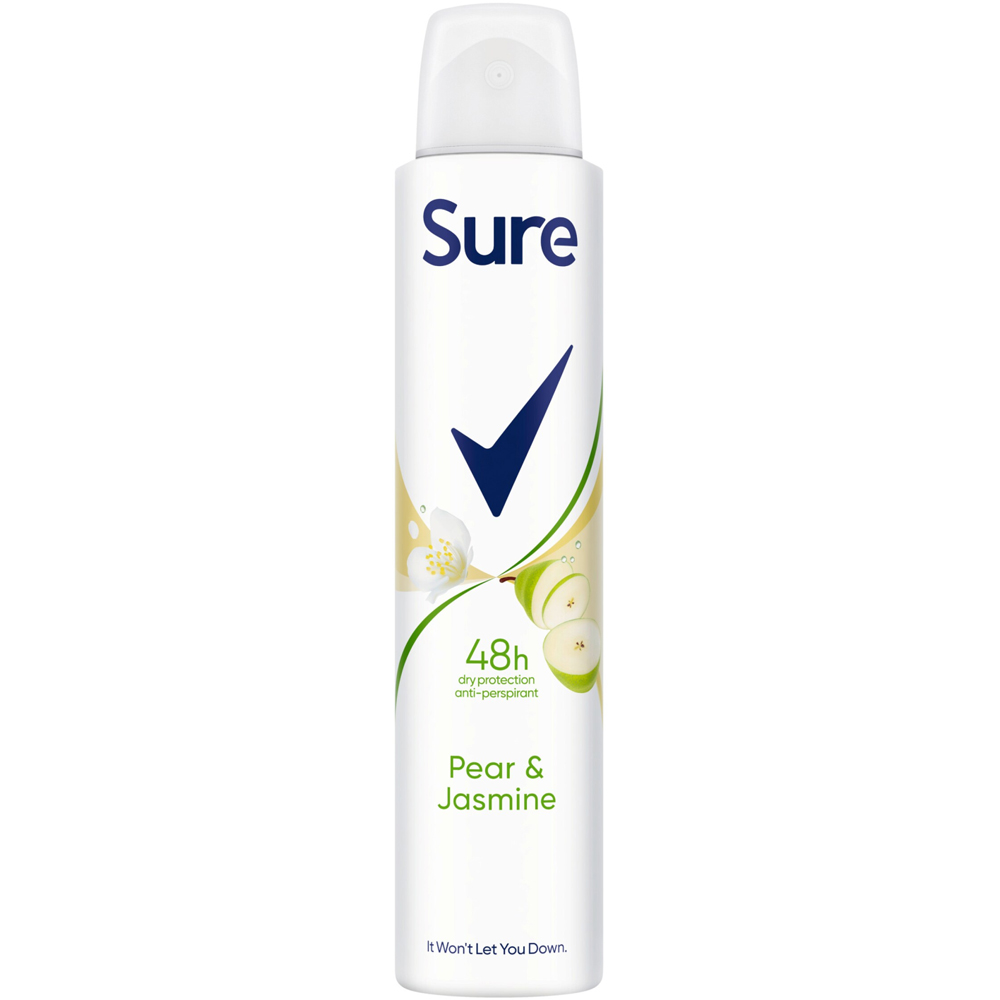 Sure Women Anti-Perspirant Aerosol Deodorant Pear and Jasmine Image 1