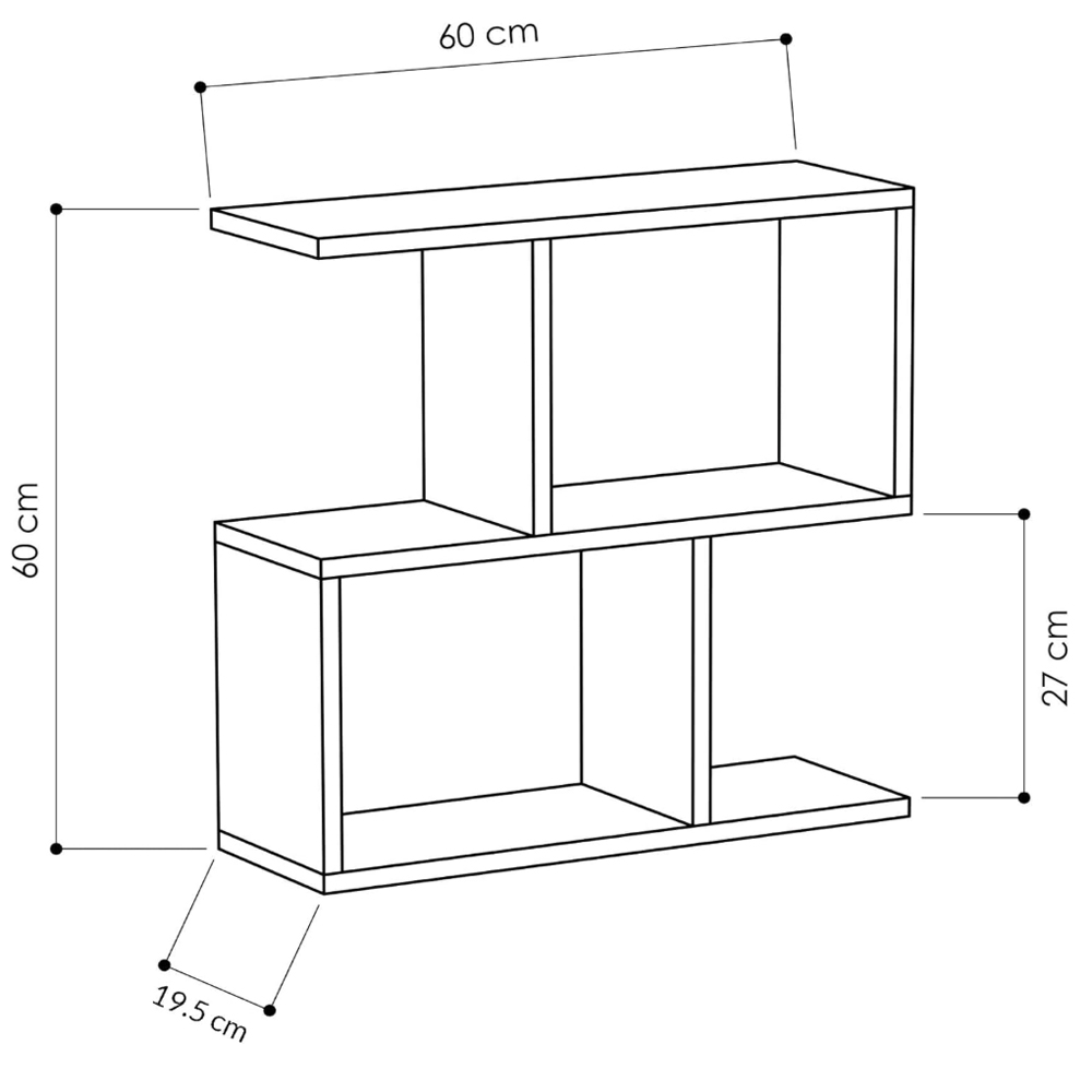 Shefa Line Eden 4 Shelf White Side Table Image 7