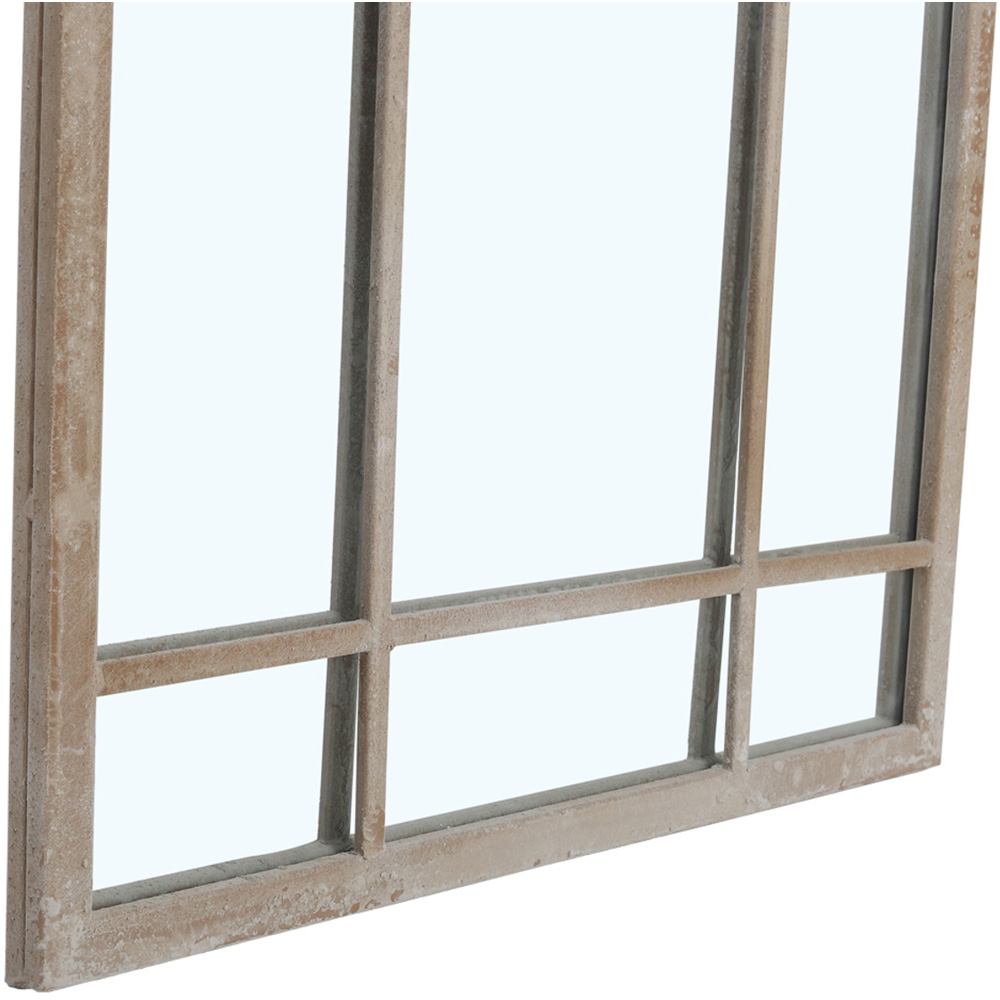 Living and Home Brown Arched Metal Window Mirror 48 x 82.5cm Image 5