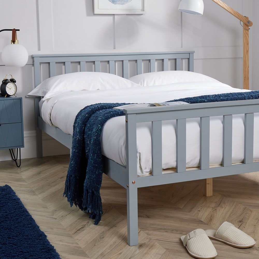 Home Source Florida Small Double Grey Bed Frame Image 3