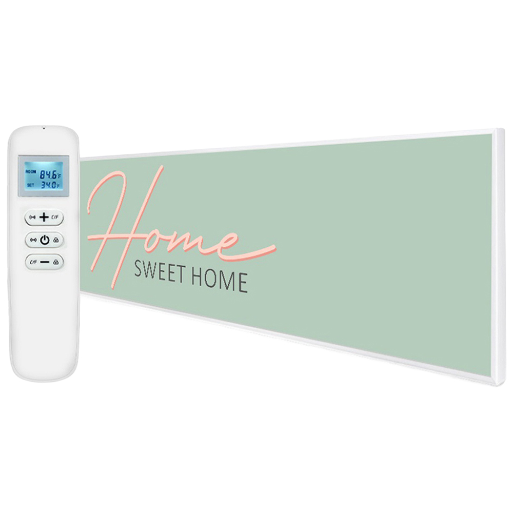 Mirrorstone Nexus Home Sweet Home Quote Ultraslim Wi-Fi Infrared Heating Panel 350W 295 x 1195mm Image 1