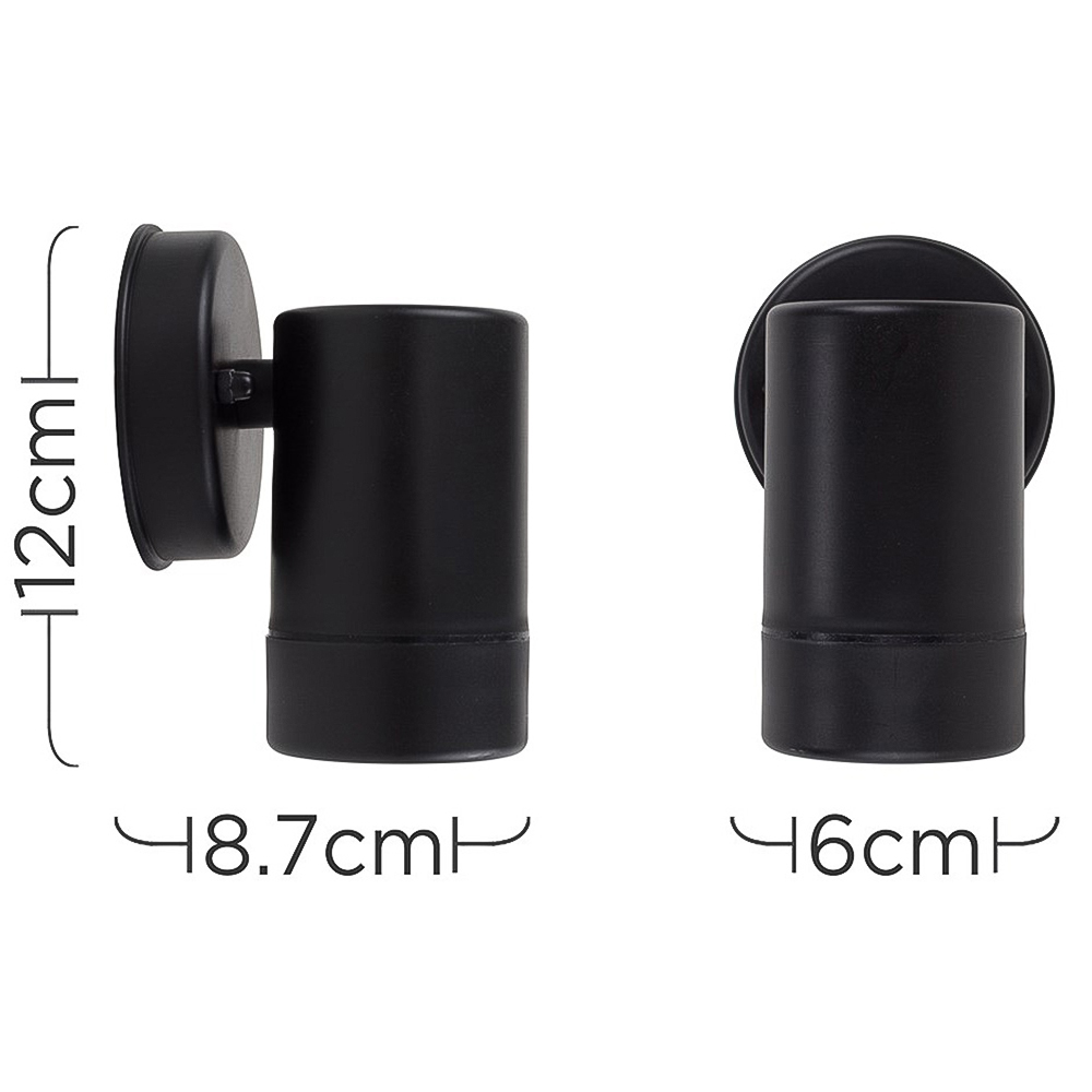 ValueLights Mellor Black Outdoor Wall Downlight Image 8