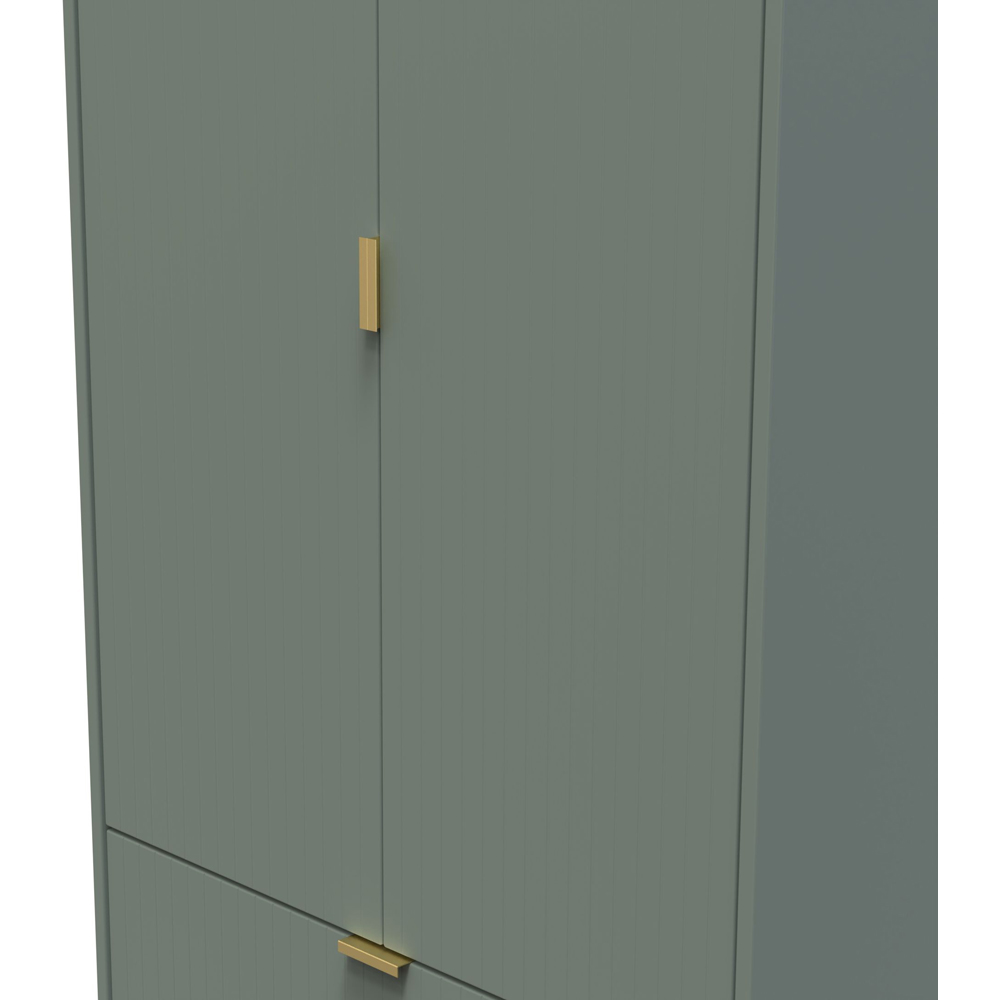 Crowndale 2 Door 2 Drawer Reed Green Wardrobe Ready Assembled Image 5