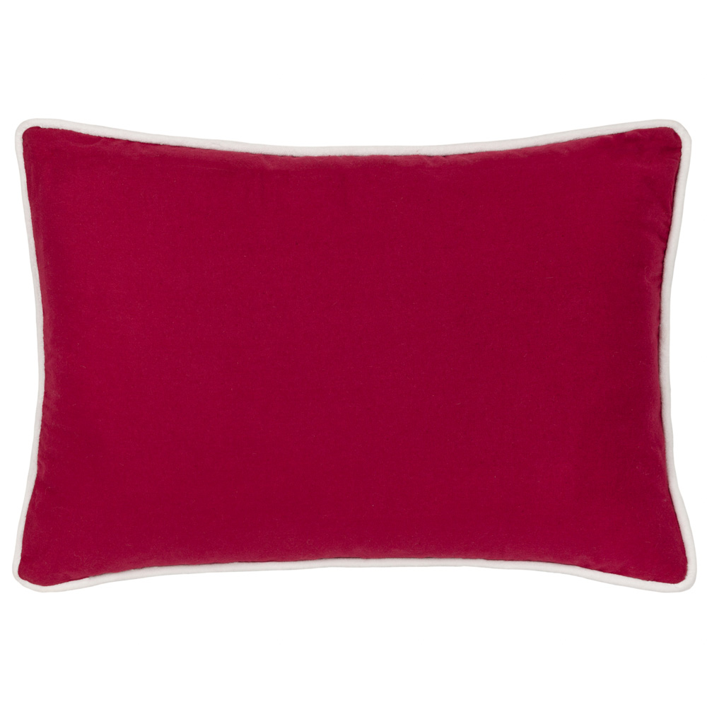 Paoletti Winter Merry Christmas Applique Red Velvet Cushion 35 x 50cm Image 5