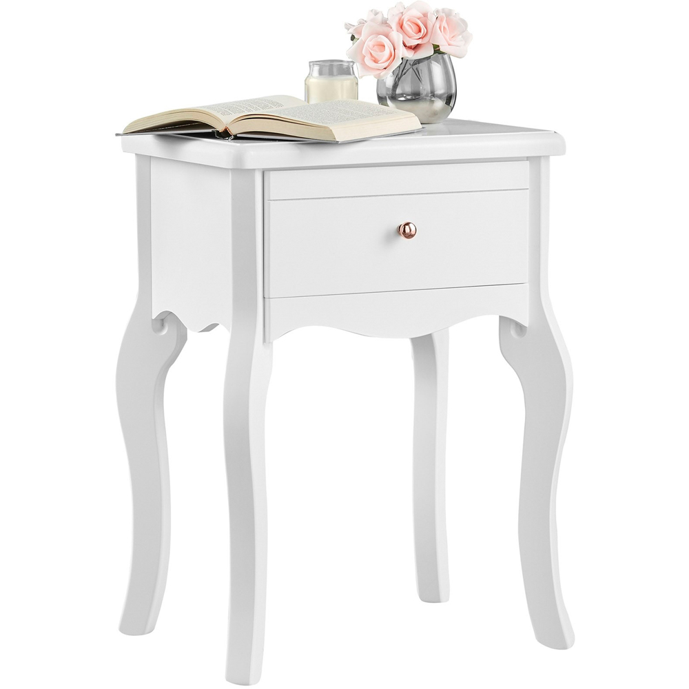 CARME Home Sorrento White Side Table Image 2