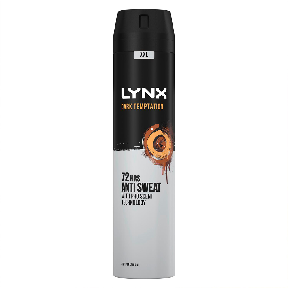 Lynx Dark Temptation 72H Protection Anti-Perspirant Deodorant Body Spray 250ml 3 Pack Image 2