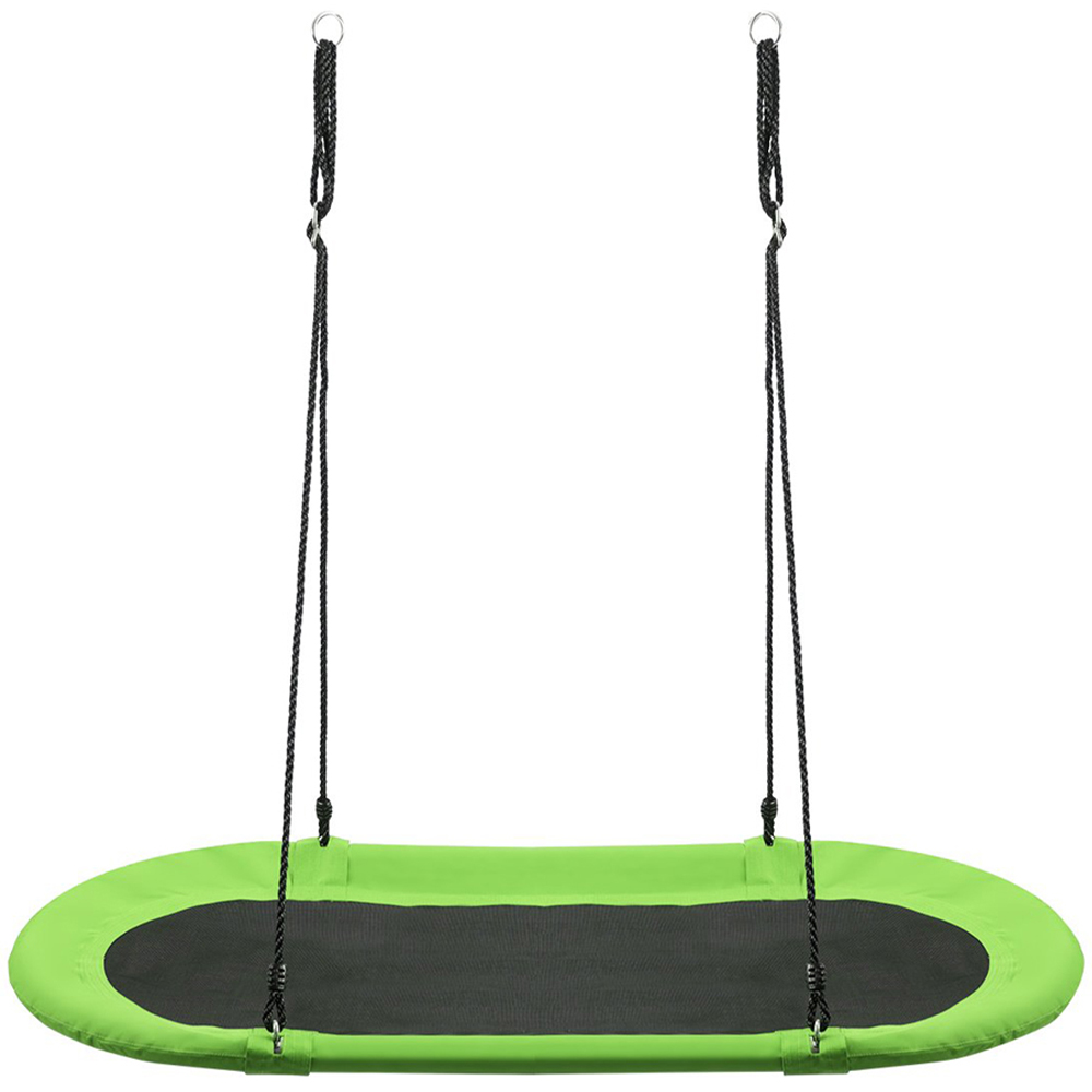 Costway Green Children Oval Adjustable Swing Set 150cm Image 1