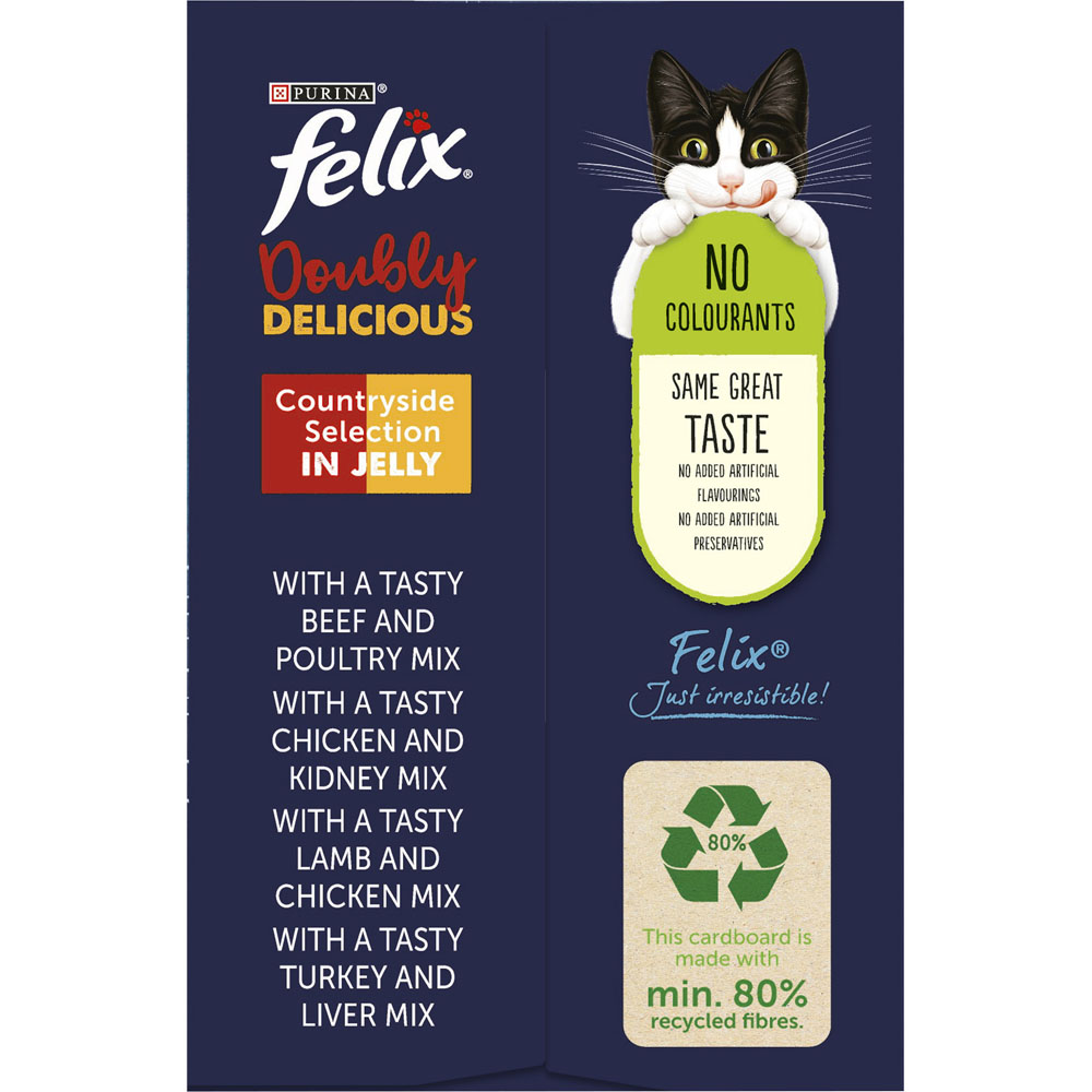 Felix Doubly Delicious Meat Cat Food 12 x 100g   Image 6