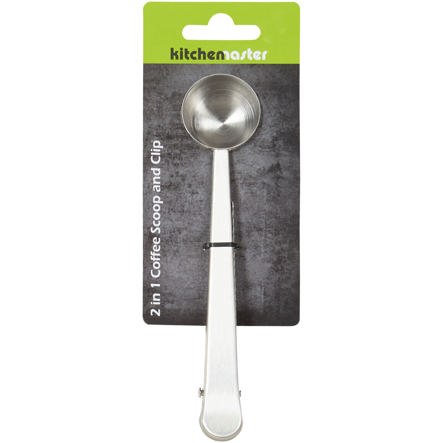 2-in-1 Coffee Scoop and Clip - Chrome Image 1