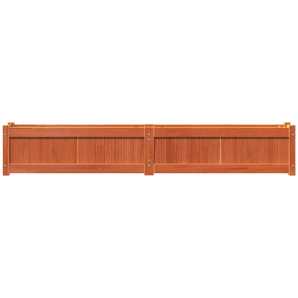 vidaXL Brown Pine Wood Garden Planter 31 x 180 x 31cm 2 Pack Image 5