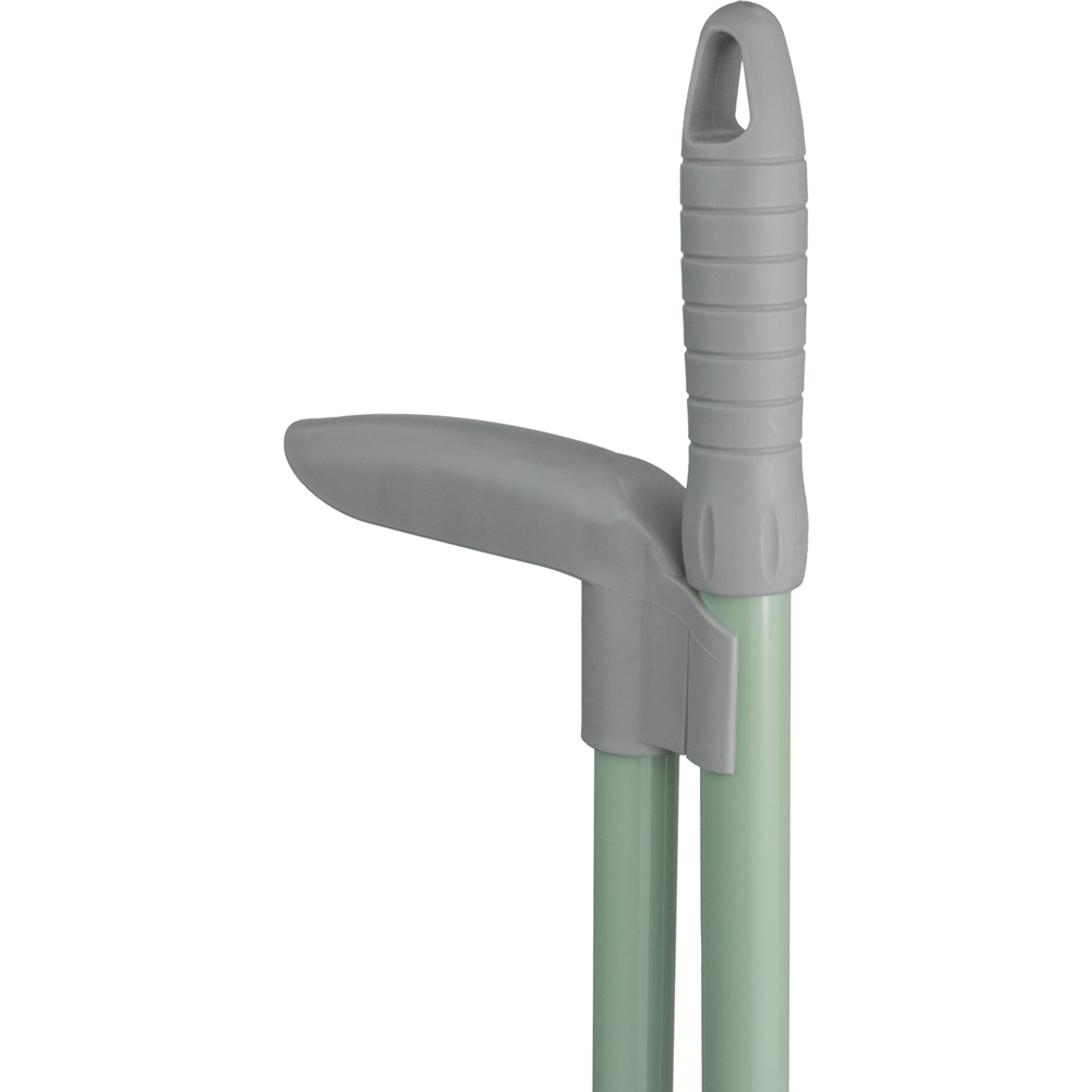 JVL Grey Long Handle Lobby Dust Pan and Brush Set Image 6