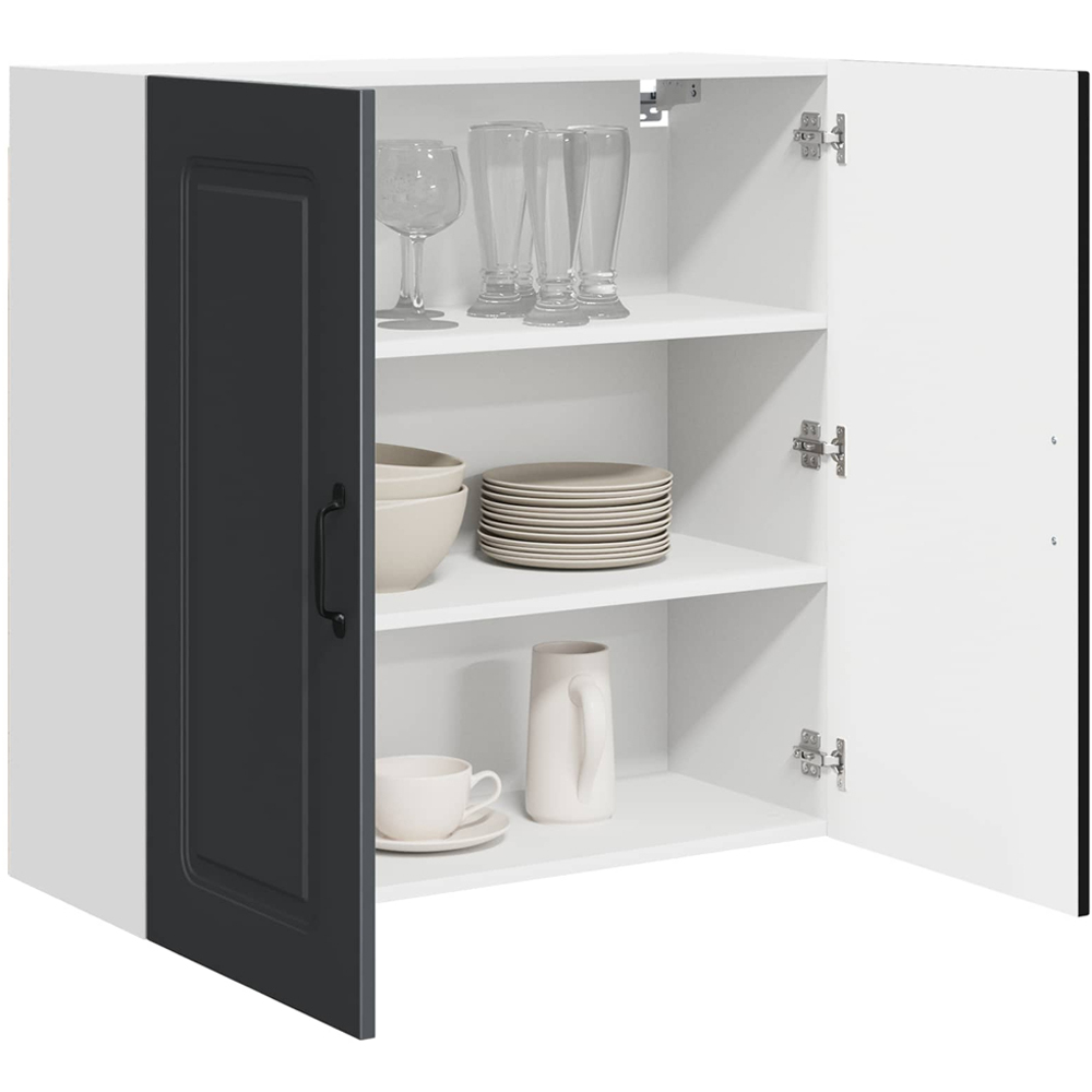 vidaXL Kalmar 2 Door Black Wall Kitchen Cabinet Image 3