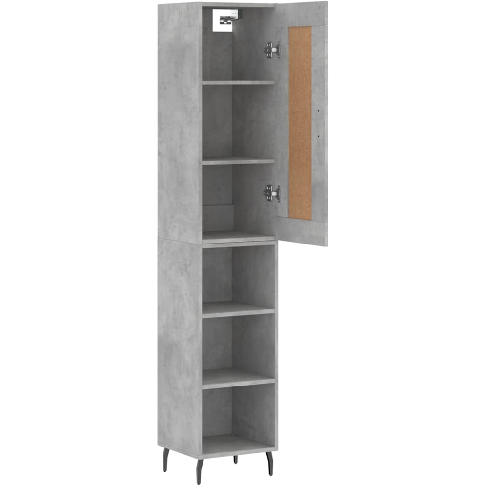 vidaXL Single Door 3 Shelf Highboard with Metal Legs Image 4