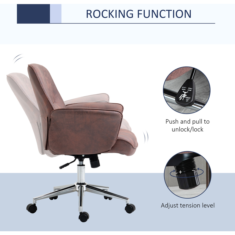 Portland Red Microfibre Swivel Office Chair Image 5