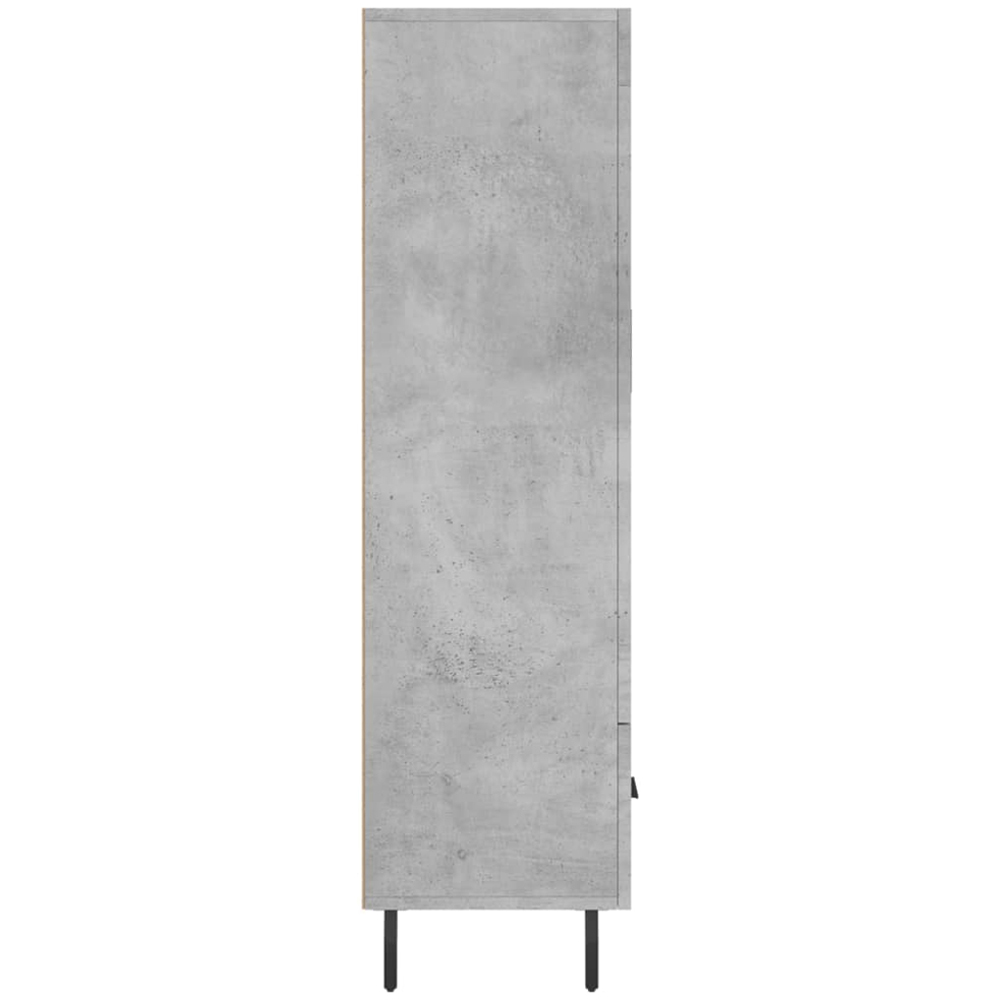 vidaXL 2 Wooden Door Single Drawer Concrete Grey Highboard Image 7