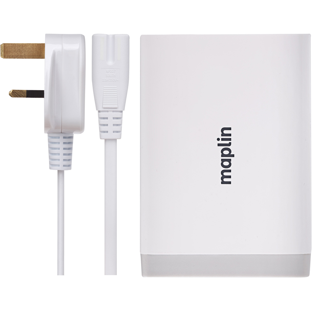 Maplin White 6 Port High Speed USB Charger 1m Image 3