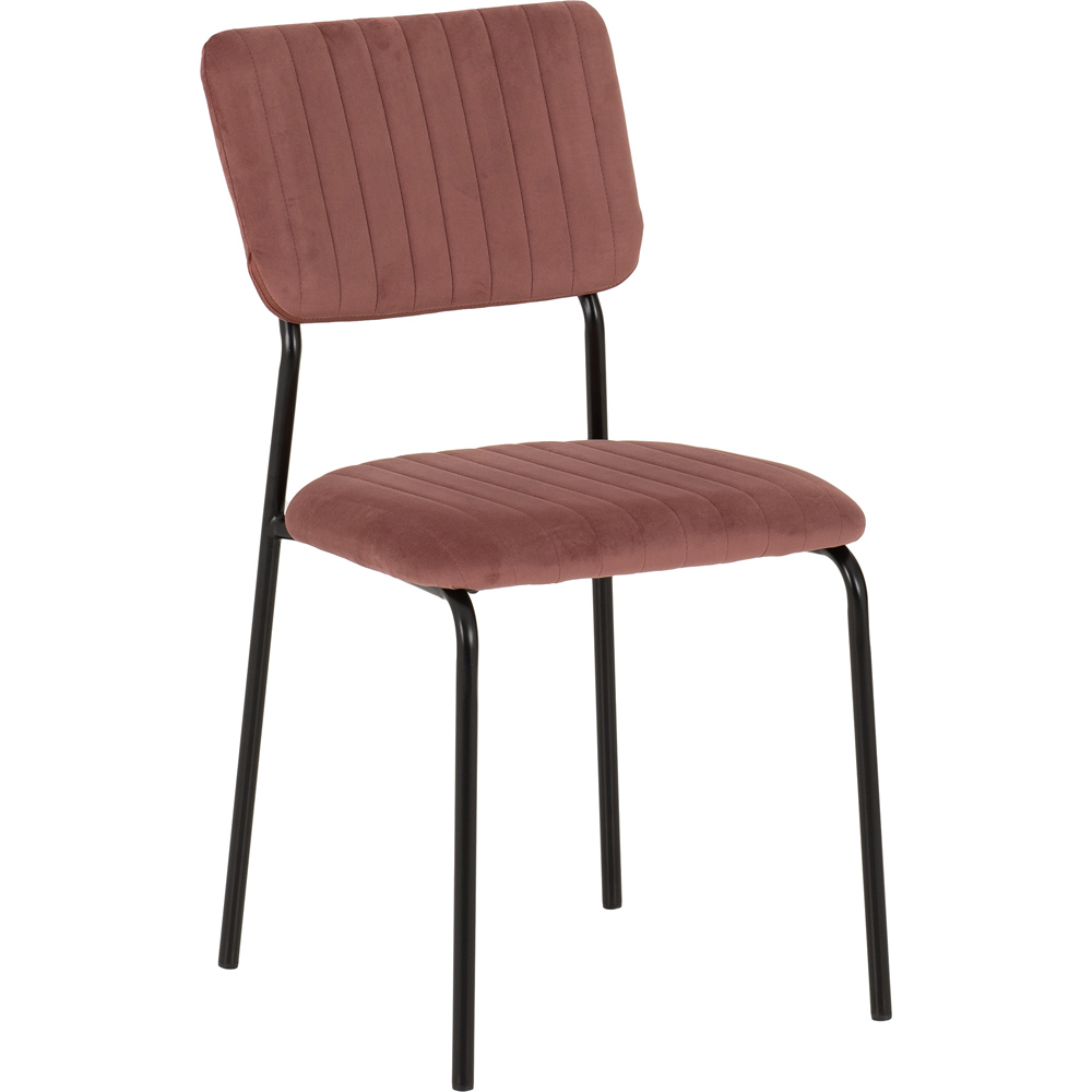 Seconique Sheldon Set of 4 Pink Velvet Dining Chairs Image 4