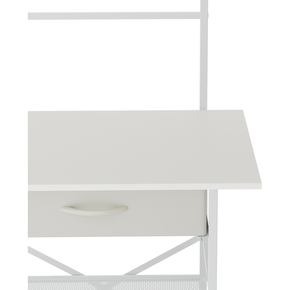 Living and Home 4-Tier White Dressing Table with Open Shelves Image 5
