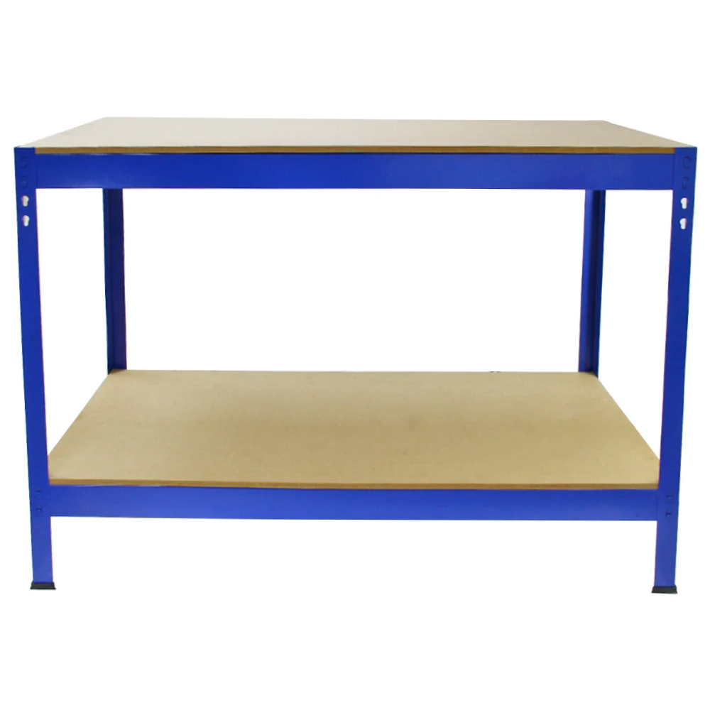 Monster Shop T-Rax Blue Metal Racking Units and Workbench Bundle 180 x 90 x 45cm 4 Pack Image 3