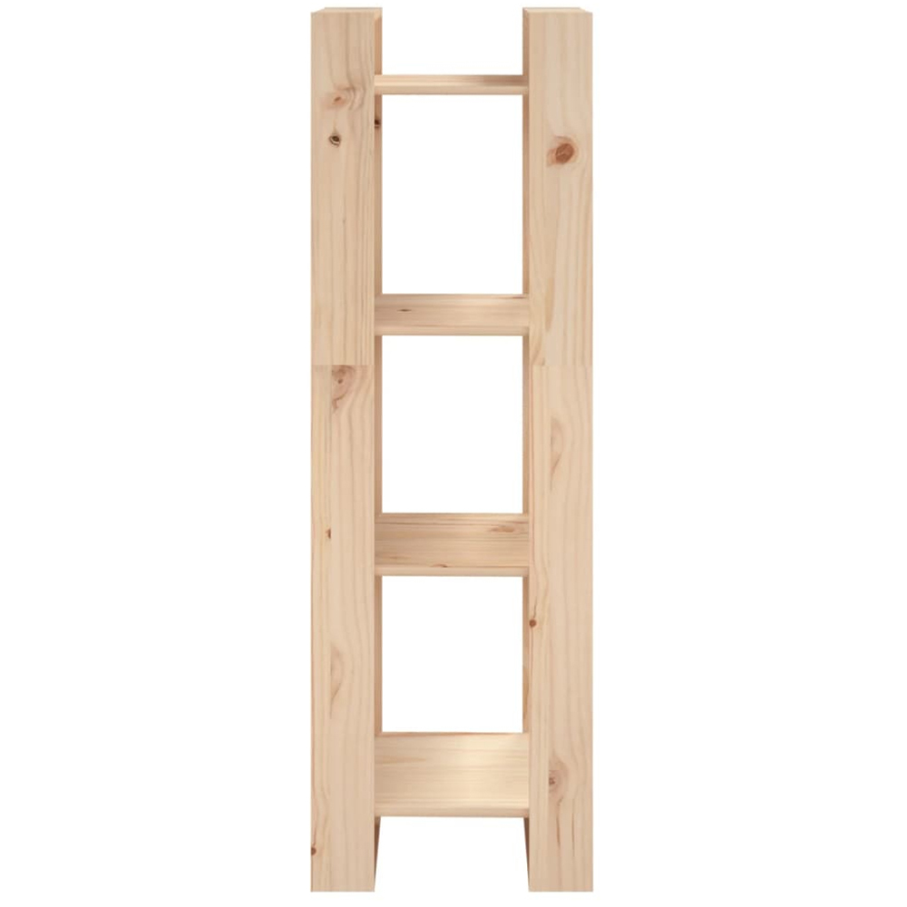 vidaXL 4 Shelf Natural Solid Pine Wood Bookcase Image 3