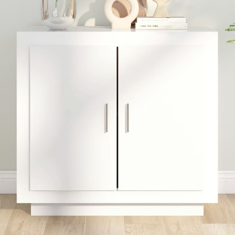 vidaXL 2 Door White Sideboard Image 1