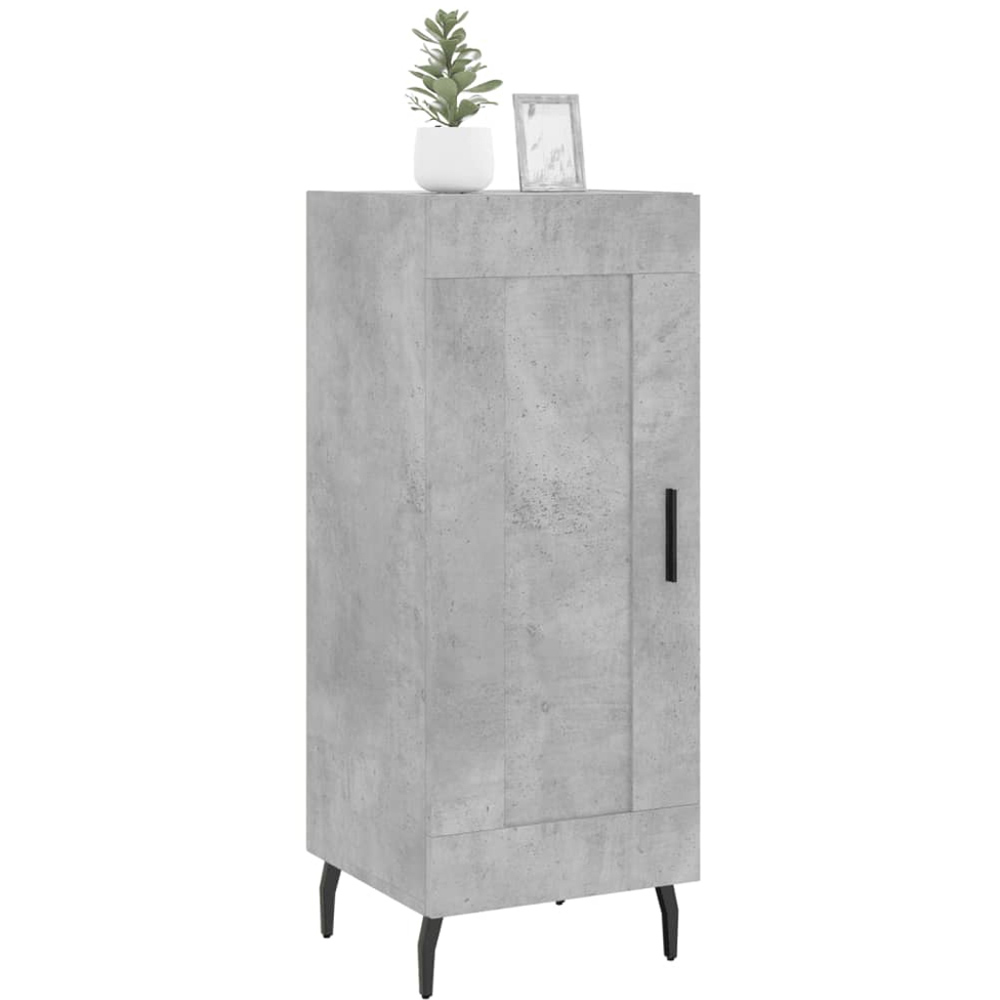 vidaXL Single Door Concrete Grey Sideboard Image 3