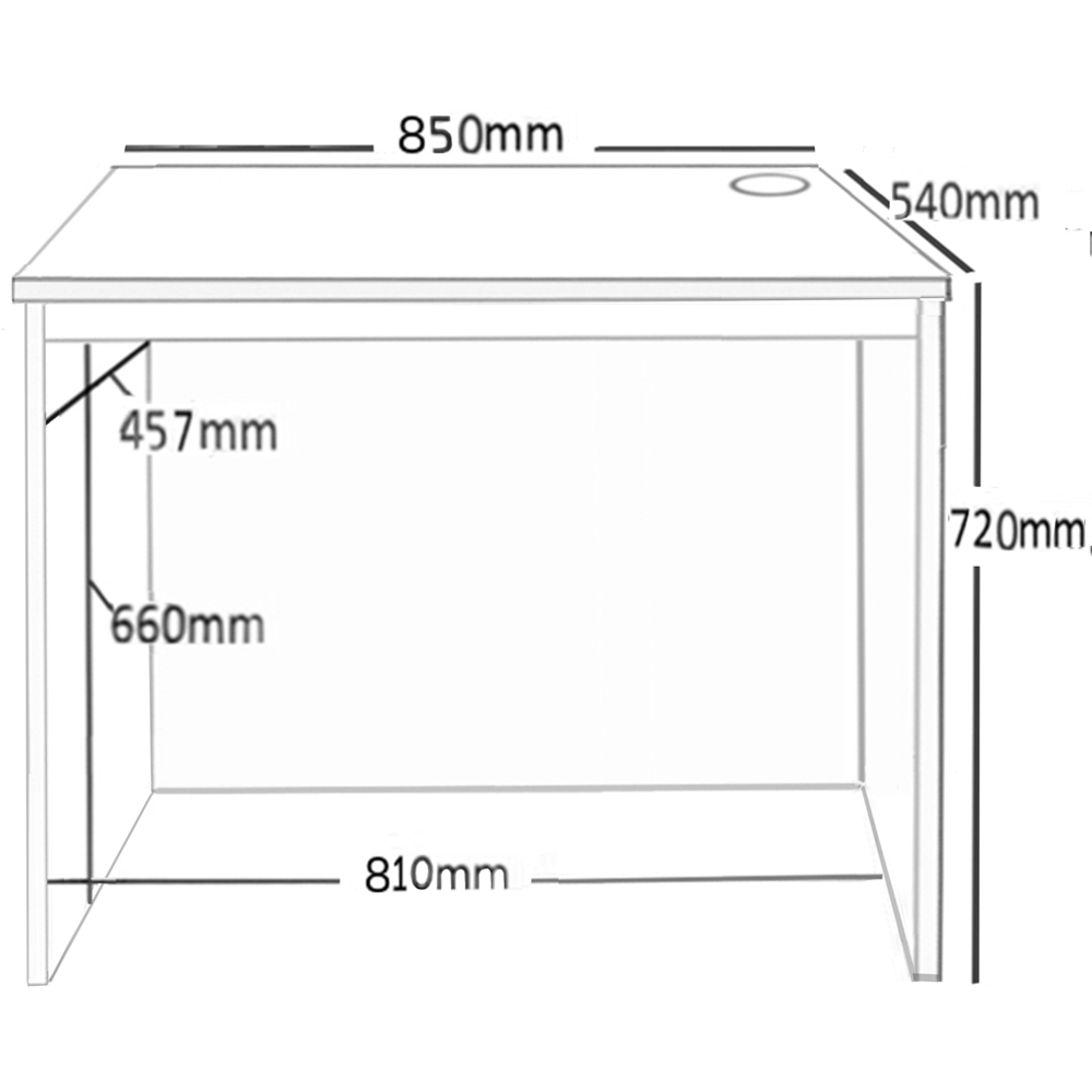 R White Cabinets Home Office Desk Grey Image 5
