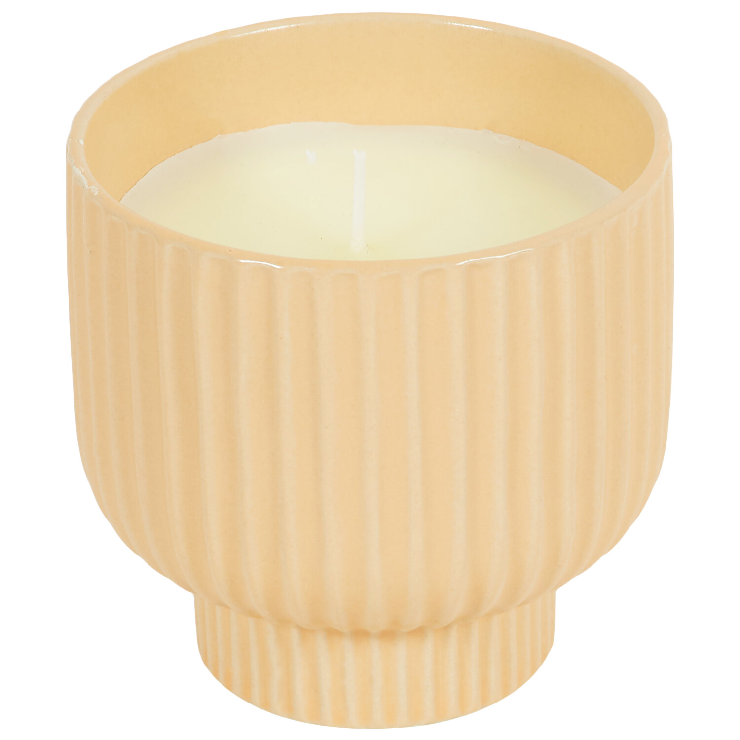 Ribbed Footed Citronella Candle - Neutral or Sage Image 3