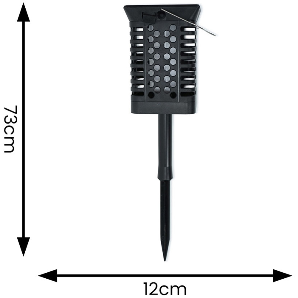 ValueLights Black Solar Outdoor Lantern Stake Light Image 6