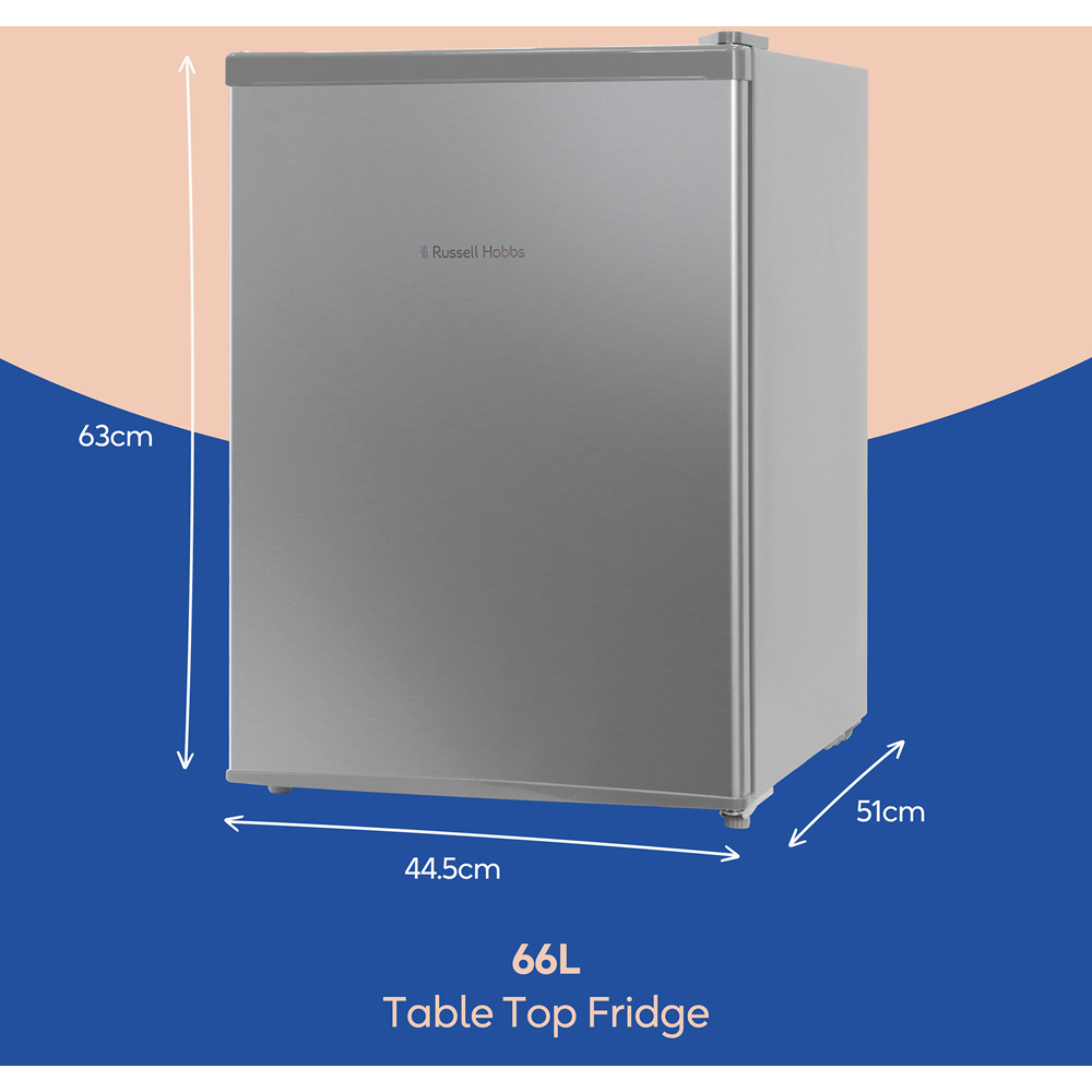 Russell Hobbs RH67TTLF0E1SS Stainless Steel Effect 66L Mini Fridge Image 9