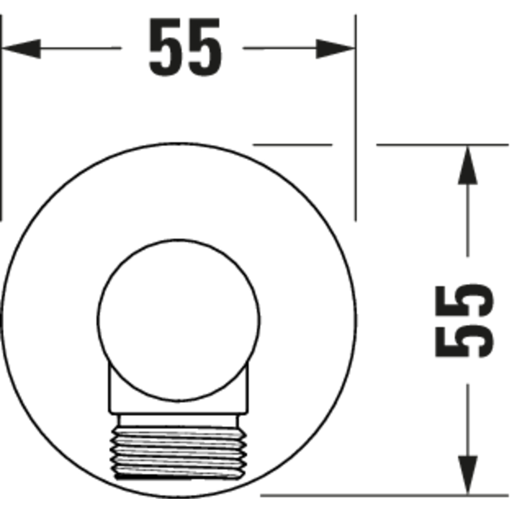 Duravit Round Brushed Bronze Wall Outlet Image 4