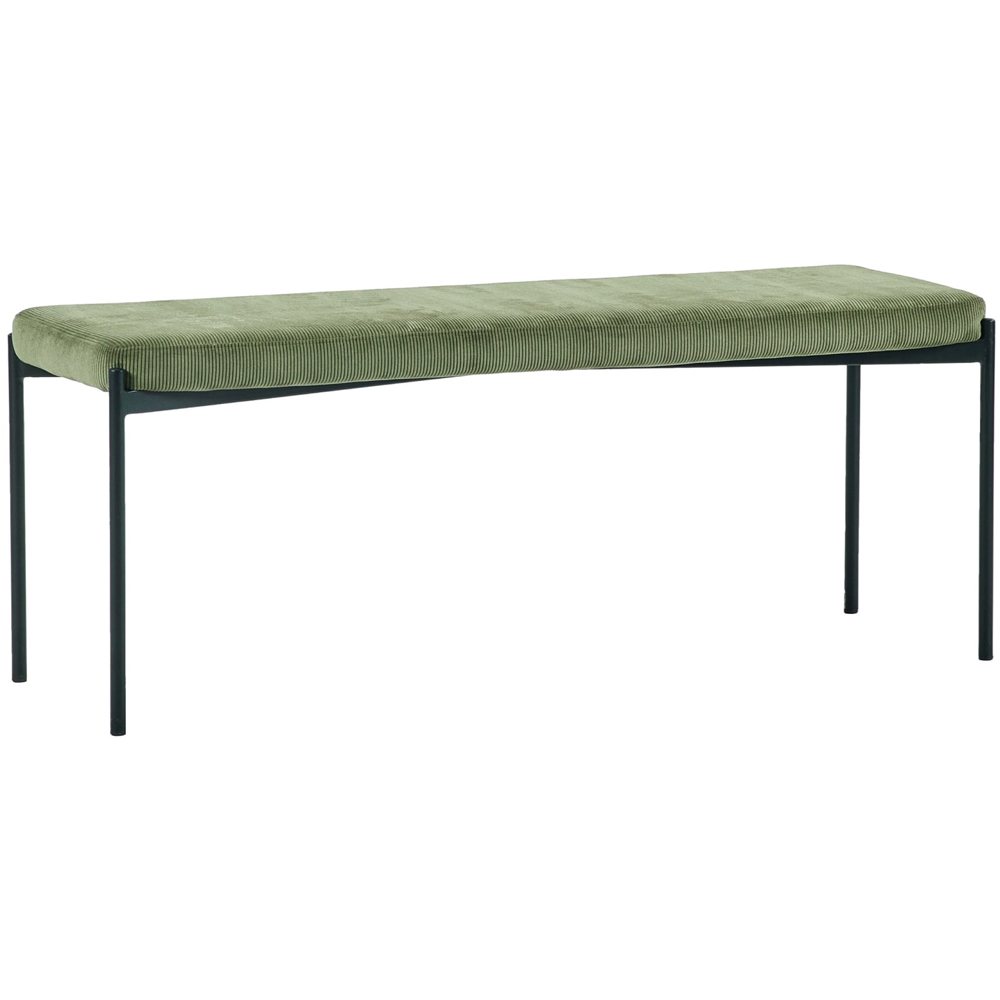 Julian Bowen Leonie 2 Seater Green Velvet Dining Bench Image 2