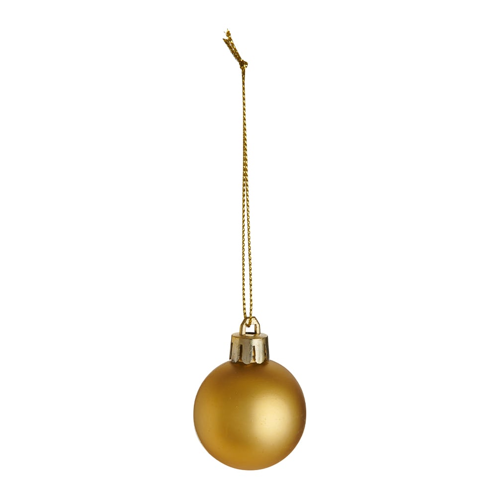 Wilko 35 Pack Small Majestic Mix Gold Baubles Image 6