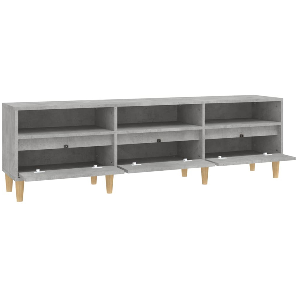vidaXL 3 Drawer 3 Shelf Concrete Grey TV Cabinet Image 4