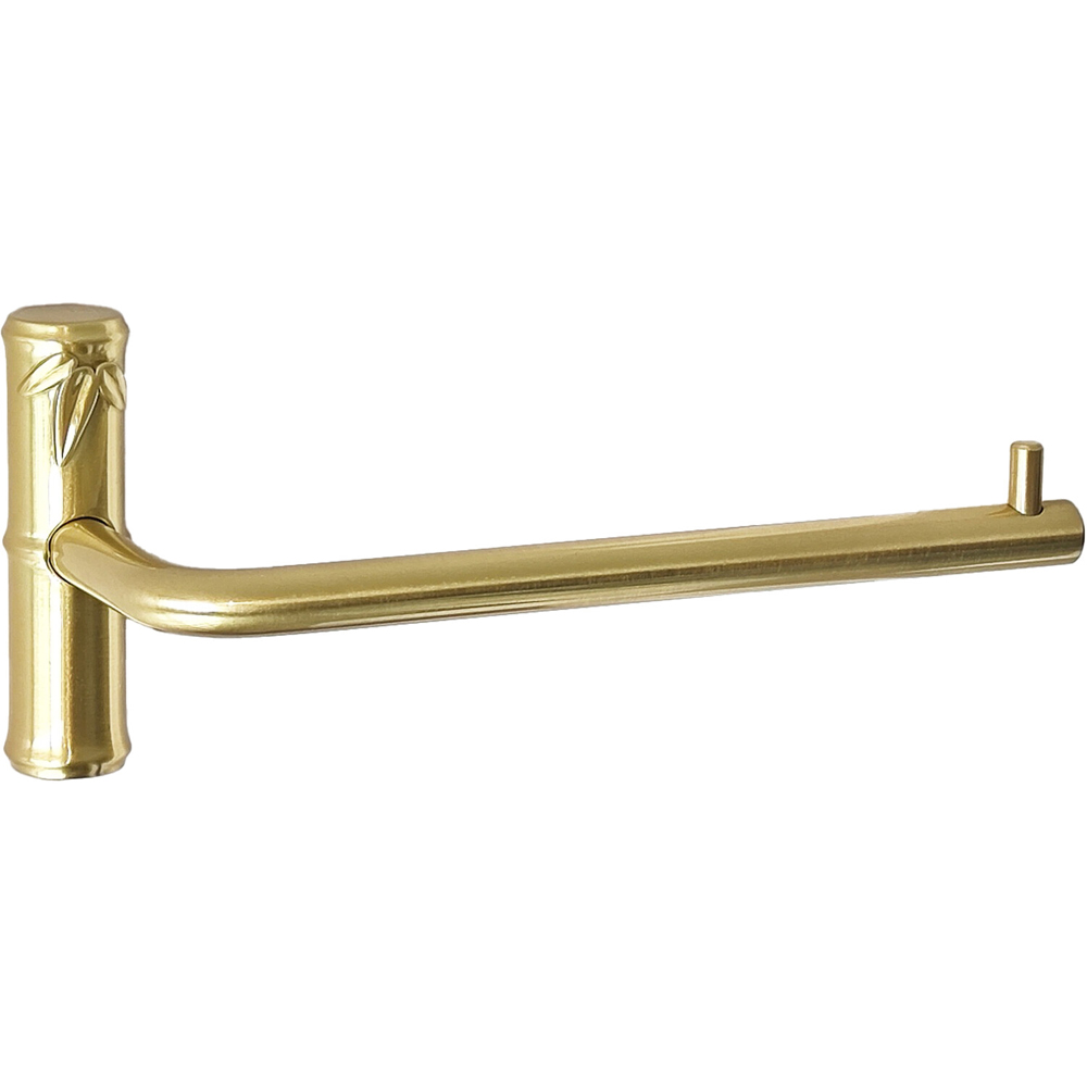 Bamboo Design Toilet Roll Holder Gold Image 2
