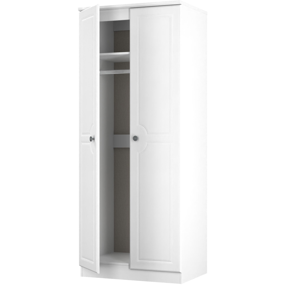Crowndale Pembroke 2 Door Matt White Wardrobe Ready Assembled Image 4