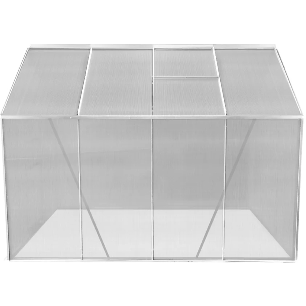 MonsterShop Silver Polycarbonate 6x 8ft Greenhouse Image 4