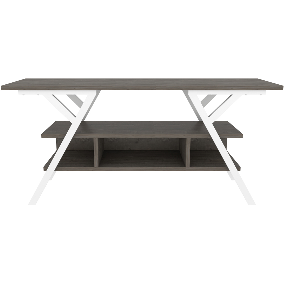 Decorotika Minerva 4 Shelf White Wenge TV Stand for 55 inch TV Image 3