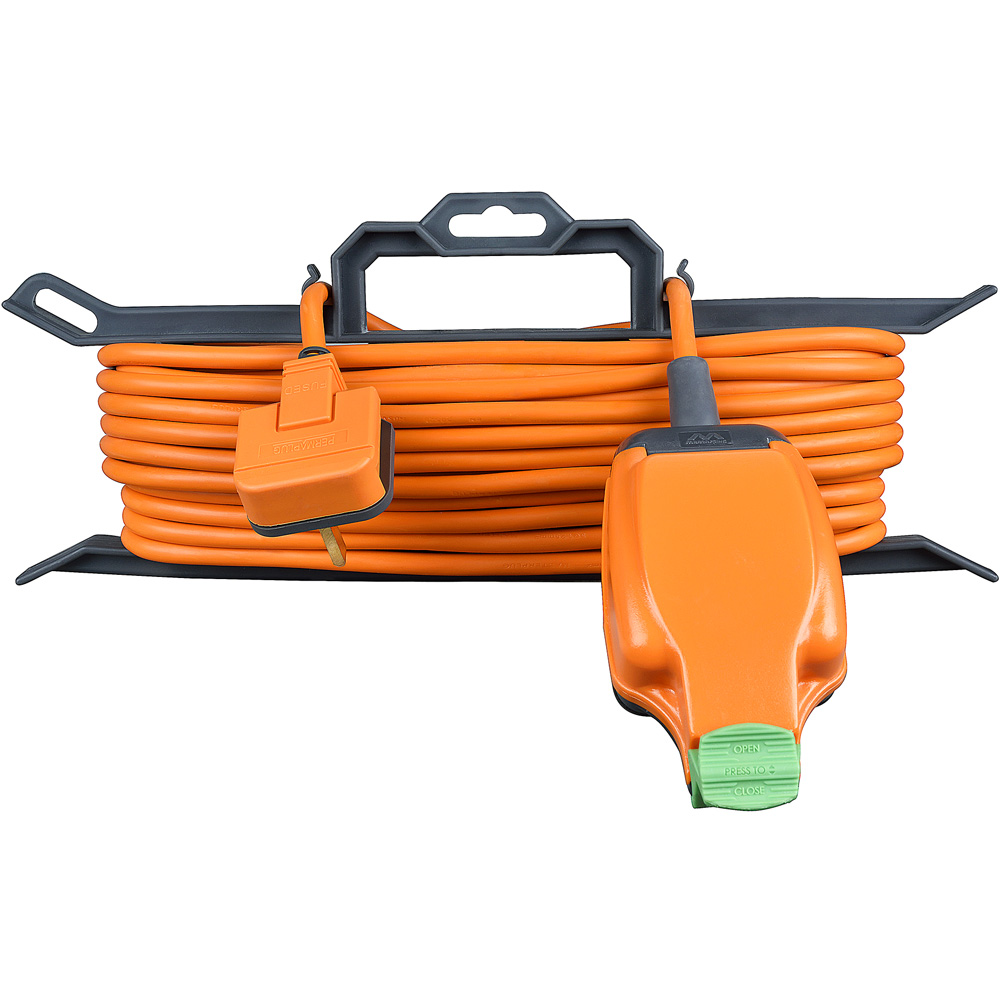 Masterplug 13A Single Socket Weatherproof Extension Lead with Cable Tidy 15m Image 5