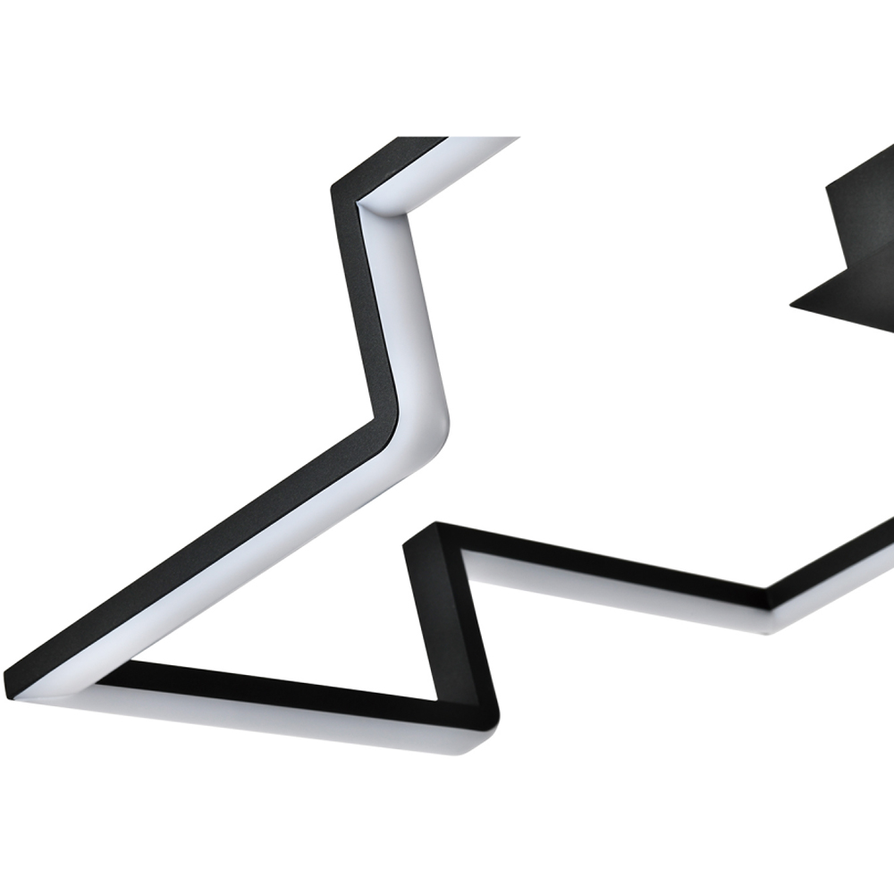 Happy Homewares Thin Profile Strip Matt Black LED Ceiling Light Image 4