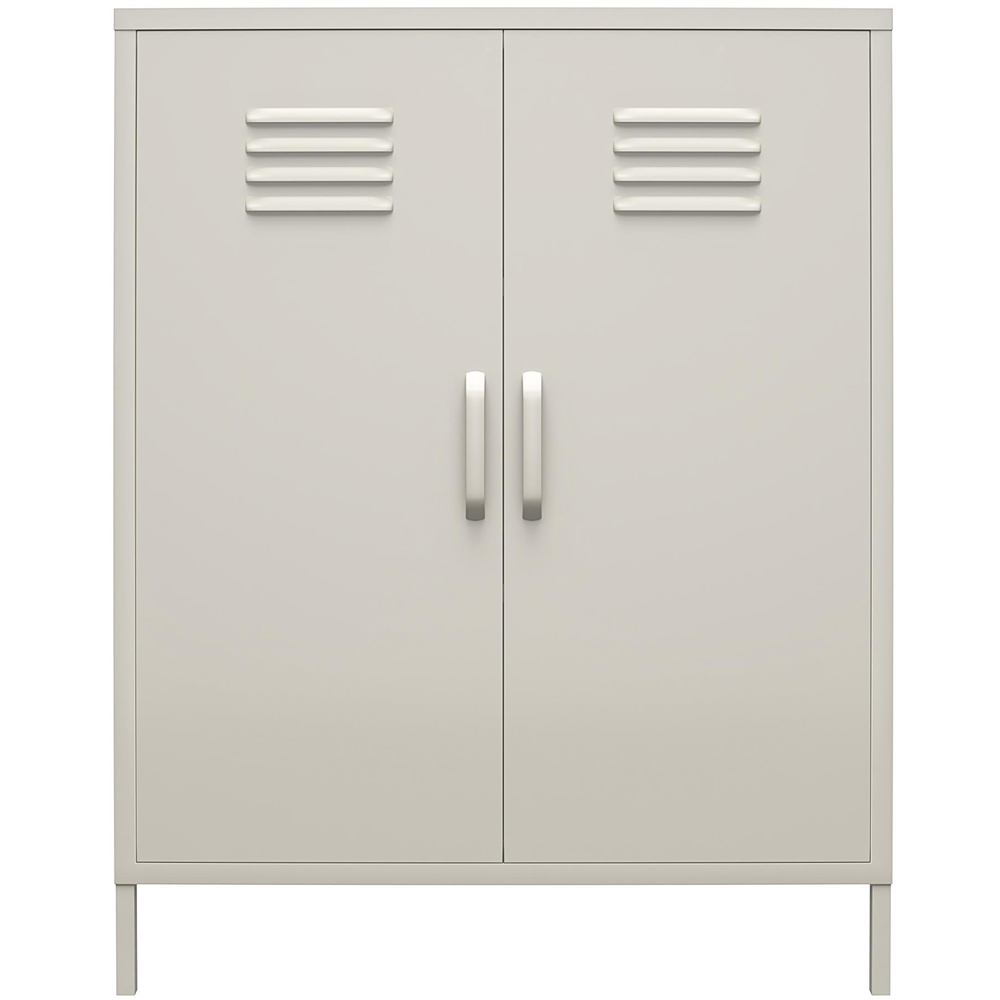 Dorel Bradford 2 Door 3 Shelf Taupe Metal Storage Cabinet Image 3