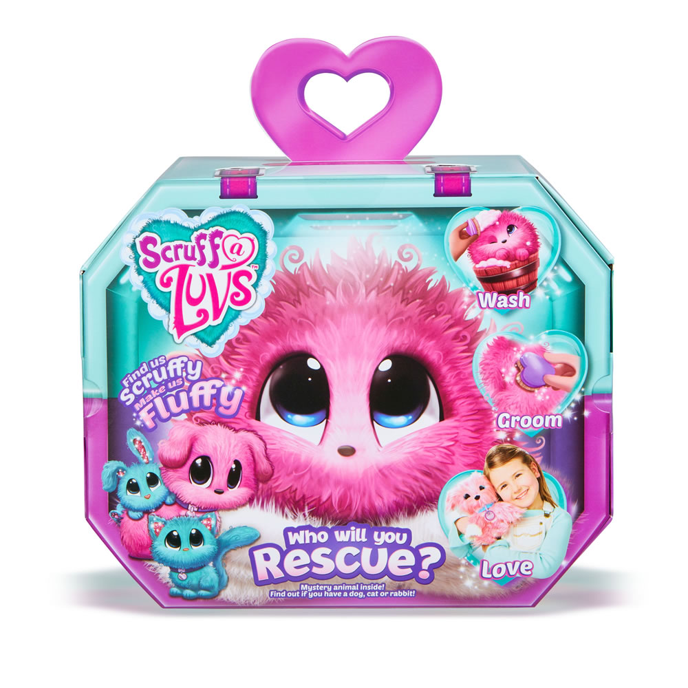 Scruff A Luvs Rescue Pet Plush Pink Soft Toy Image 1