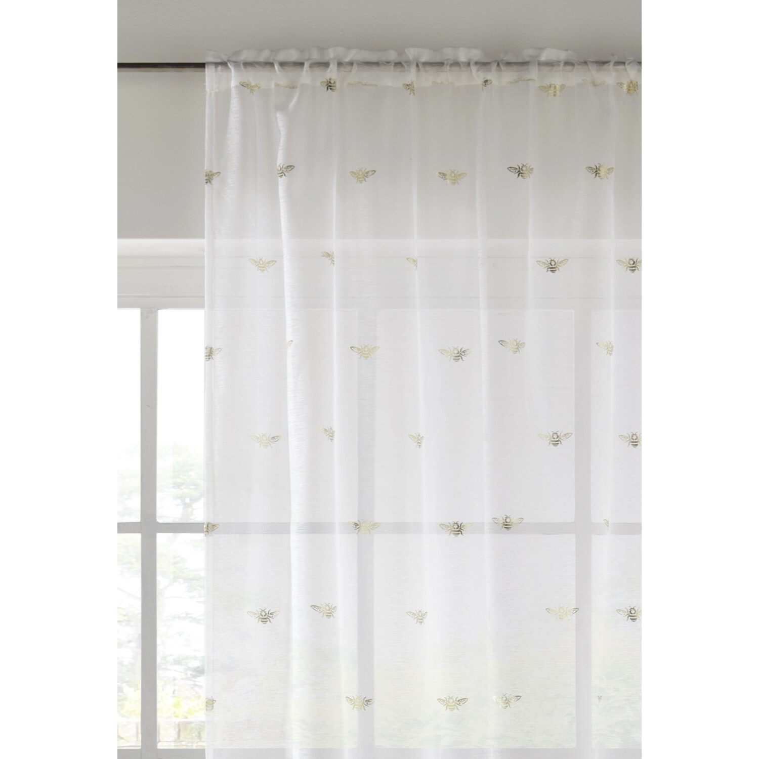 Bee Sheer Voile Panel - Gold / 183cm Image 3