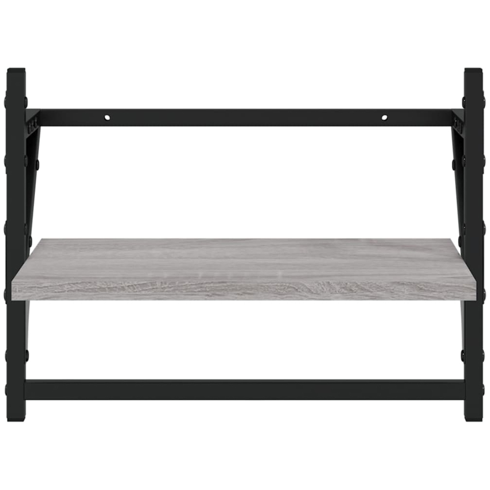 vidaXL 40 x 25 x 30cm Set of 2 Grey Sonoma Wall Shelf Image 4