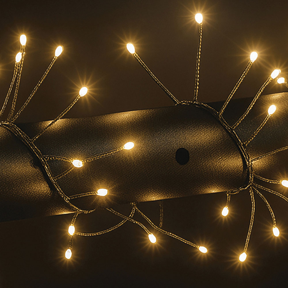 Xmas Haus Warm White Seed LED Multifunction Green Cable Cluster Light 18m Image 3