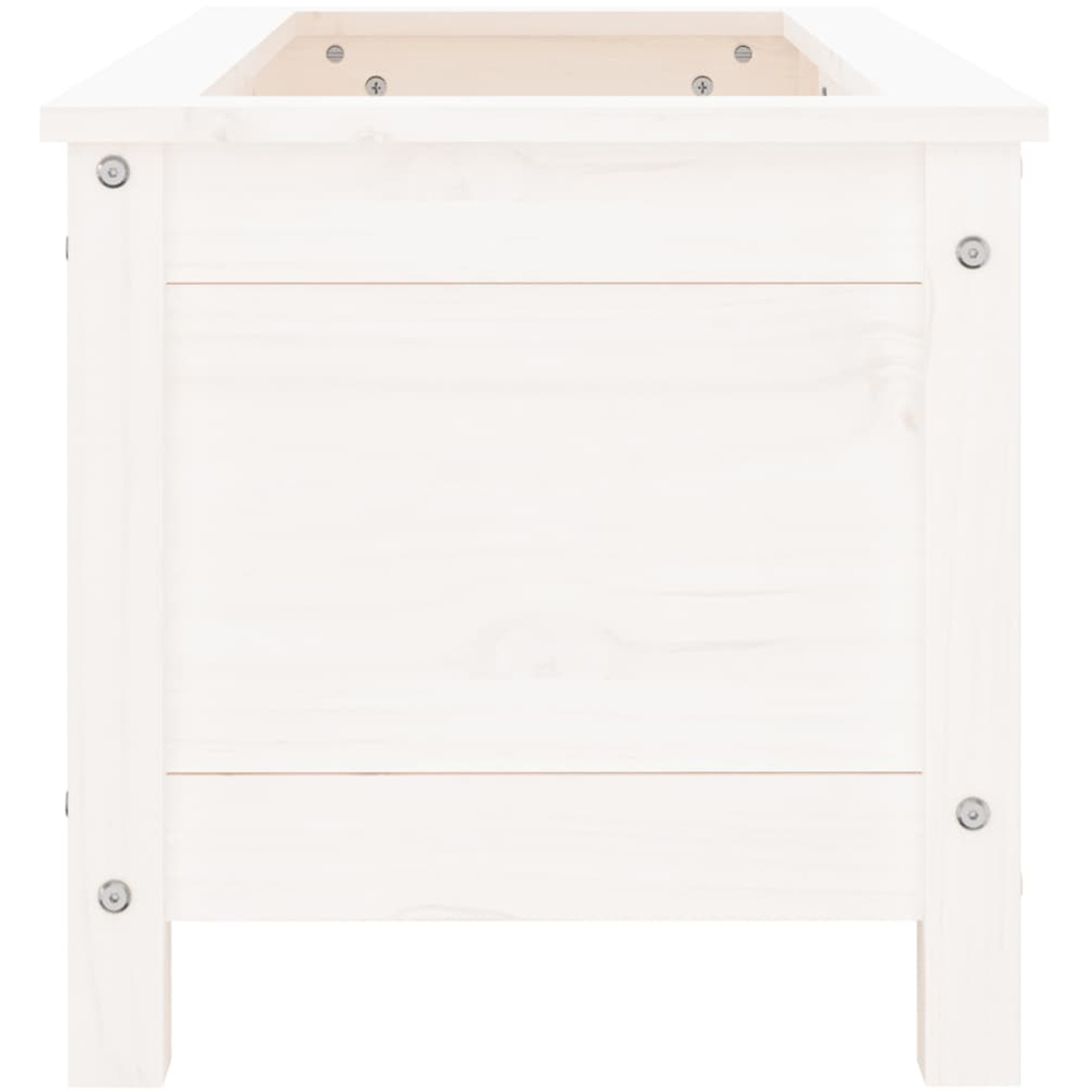 vidaXL White Wooden Garden Planter 82.5 x 40 x 39cm Image 5