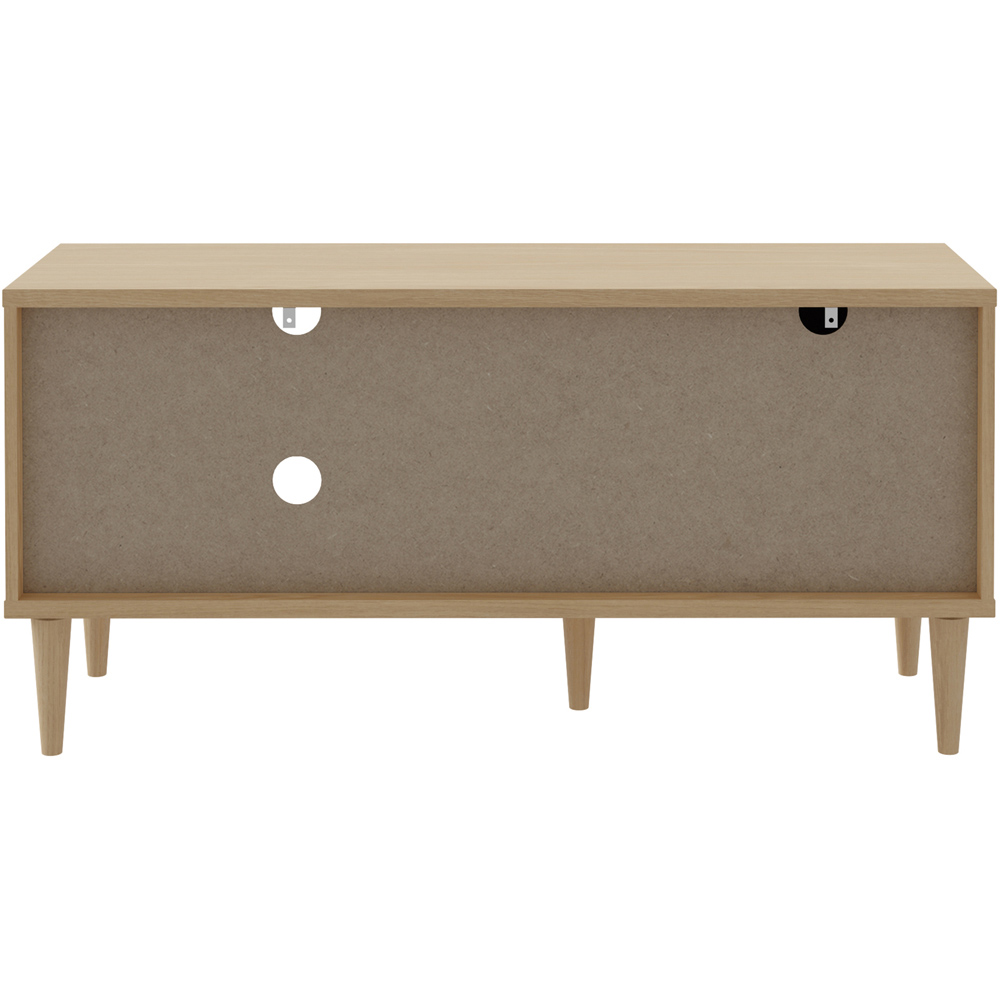 Florence Calasetta Single Door 2 Shelf Rattan Oak TV Unit Image 5