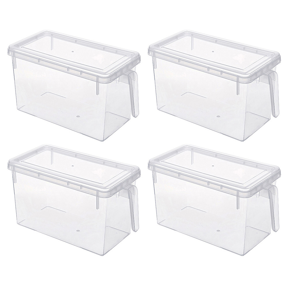 Living and Home Clear Refrigerator Food Storage Container 4 Pack Image 1